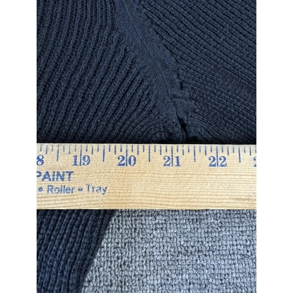 AllSaints‎ Sweater Mens Medium Black Cotton Ribbed Crewneck Knit Pullover